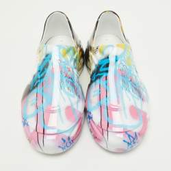 Dolce & Gabbana Multicolor Graffiti Print Rubber Toy Slip On Sneakers Size 45