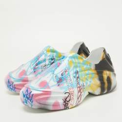 Dolce & Gabbana Multicolor Graffiti Print Rubber Toy Slip On Sneakers Size 45
