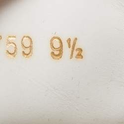 Pre Owned Dolce & Gabbana White Leather Portofino Graffiti Heart Applique Low Top Sneakers Size 43.5