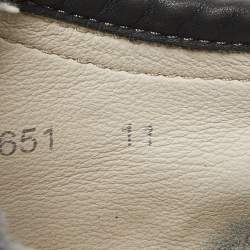 Pre Owned Dolce & Gabbana Dark Grey Denim Lace Up Sneakers Size 45