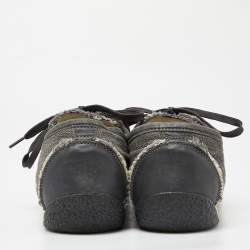 Pre Owned Dolce & Gabbana Dark Grey Denim Lace Up Sneakers Size 45