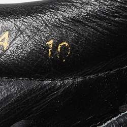 Dolce & Gabbana Black Leather Lace Low Top Sneakers Size 44