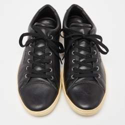 Dolce & Gabbana Black Leather Lace Low Top Sneakers Size 44