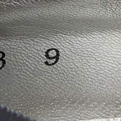 Pre Owned Dolce & Gabbana Navy Blue/Silver Patent Leather Low Top Sneakers Size 43