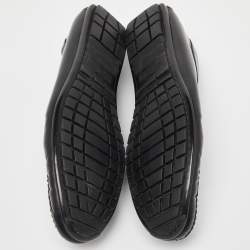 Pre Owned Dolce & Gabbana Black Leather Slip On Loafers Size 44.5