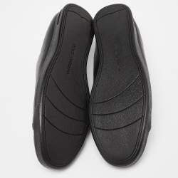 Pre Owned Dolce & Gabbana Black Leather Low Top Sneakers Size 42.5