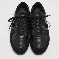 Pre Owned Dolce & Gabbana Black Suede and Leather Low Top Sneakers Size 41