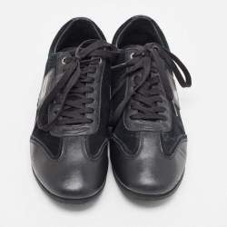 Pre Owned Dolce & Gabbana Black Suede and Leather Low Top Sneakers Size 41