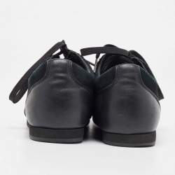 Pre Owned Dolce & Gabbana Black Suede and Leather Low Top Sneakers Size 41