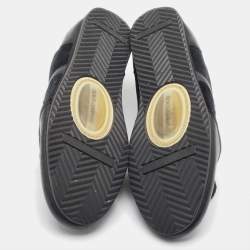 Pre Owned Dolce & Gabbana Black Suede and Leather Low Top Sneakers Size 41