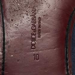 Dolce & Gabbana Navy Blue Suede Slip On Loafers Size 44
