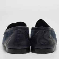 Dolce & Gabbana Navy Blue Suede Slip On Loafers Size 44