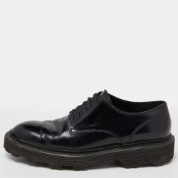 Dolce & Gabbana Black Patent Leather Lace Up Derby Size 43