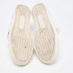 Dolce & Gabbana White Leather Lace Up And Buckle Low Top Sneakers Size 41