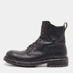 Dolce & Gabbana Black Leather Combat Boots Size 43 Dolce & Gabbana