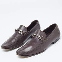 Dolce & Gabbana Brown Leather Penny Loafers Size 39.5