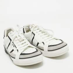 Dolce & Gabbana White/Grey Suede and Leather Portfino Sneakers Size 42