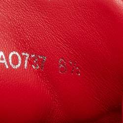 مملوكة مسبقًا Dolce & Gabbana Red Leather and PVC Custom 2.Zero Sneakers Size 42.5