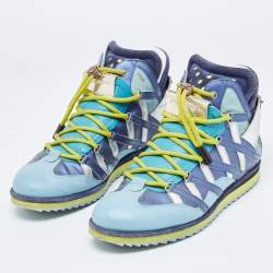 Pre Owned Dolce & Gabbana Multicolor Leather High Top Sneakers Size 42