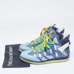 Pre Owned Dolce & Gabbana Multicolor Leather High Top Sneakers Size 42