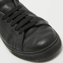 Pre Owned Dolce & Gabbana Black Leather Low Top Sneakers Size 41