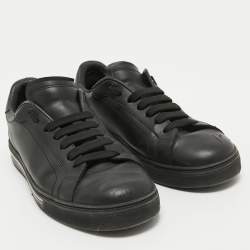 Pre Owned Dolce & Gabbana Black Leather Low Top Sneakers Size 41