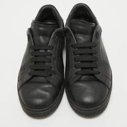 Pre Owned Dolce & Gabbana Black Leather Low Top Sneakers Size 41