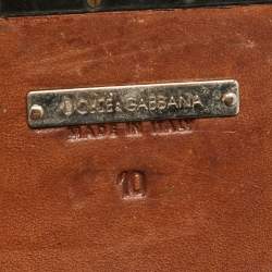 Dolce & Gabbana Brown Leather Ankle Boots Size 44