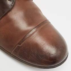 Dolce & Gabbana Brown Leather Lace Up Derby Size 44