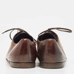 Dolce & Gabbana Brown Leather Lace Up Derby Size 44