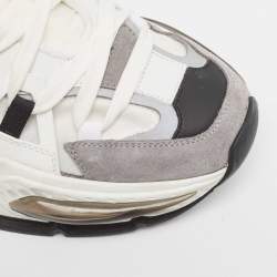 Dolce & Gabbana White/Black Neoprene and Suede Airmaster Sneakers Size 44