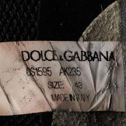 Dolce & Gabbana Black/White Knit Fabric Sorrento Sneakers Size 43