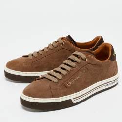 Dolce & Gabbana Brown Suede Low Top Sneakers Size 39