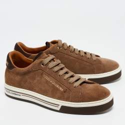 Dolce & Gabbana Brown Suede Low Top Sneakers Size 39
