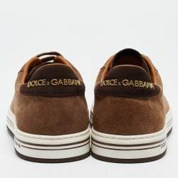 Dolce & Gabbana Brown Suede Low Top Sneakers Size 39