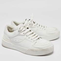 Dolce & Gabbana White Leather Low Top Sneakers Size 42.5