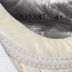 Dolce & Gabbana White Leather and Nylon Low Top Sneakers Size 41
