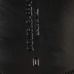 Pre Owned Dolce & Gabbana Black Velvet Embroidered Floral Smoking Slippers Size 44