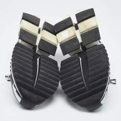 Dolce & Gabbana White/Black Suede and Leather Super King Low Top Sneakers Size 41