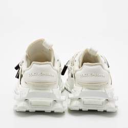 Pre Owned Dolce & Gabbana White Nylon and Leather Space Sneakers Size 43