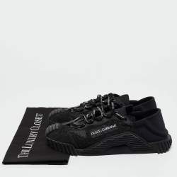 Dolce & Gabbana Black Lace and Neoprene Ns1 Sneakers Size 41