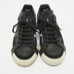 Pre Owned Dolce & Gabbana Black Leather Custom 2.Zero Low Top Sneakers Size 43