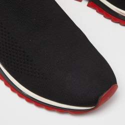 Dolce & Gabbana Black Knit Fabric Sorrento Sneakers Size 44