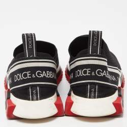 Dolce & Gabbana Black Knit Fabric Sorrento Sneakers Size 44