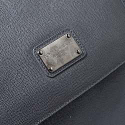 Dolce & Gabbana Grey Leather Sicily Travel Bag