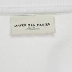 Pre Owned Dries Van Noten White Cotton Crew Neck Oversized T-Shirt M
