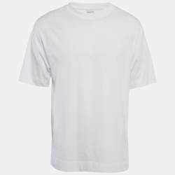 Pre Owned Dries Van Noten White Cotton Crew Neck Oversized T-Shirt M