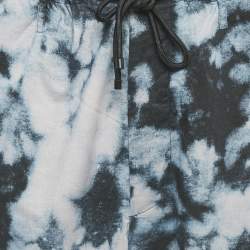 Pre Owned Dries van Noten Blue Abstract Print Cotton Shorts XS