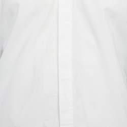 Pre Owned قميص درايز فان نوتن بأكمام طبقات قطن أبيض ميديام