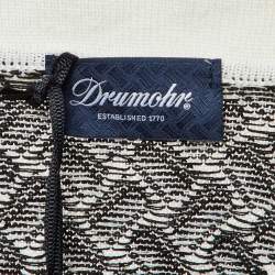 مملوكة مسبقًا Drumohr Black/White Cotton & Linen Knit Polo T-Shirt L